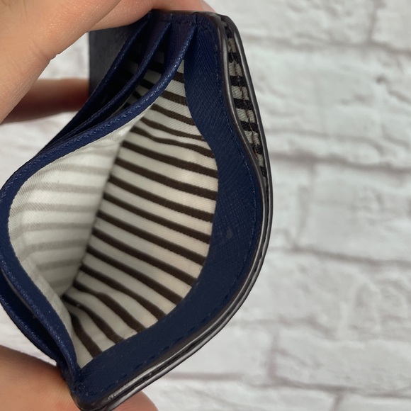 Henri Bendel New York Navy Blue Card Holder Card Case - Picture 5 of 7